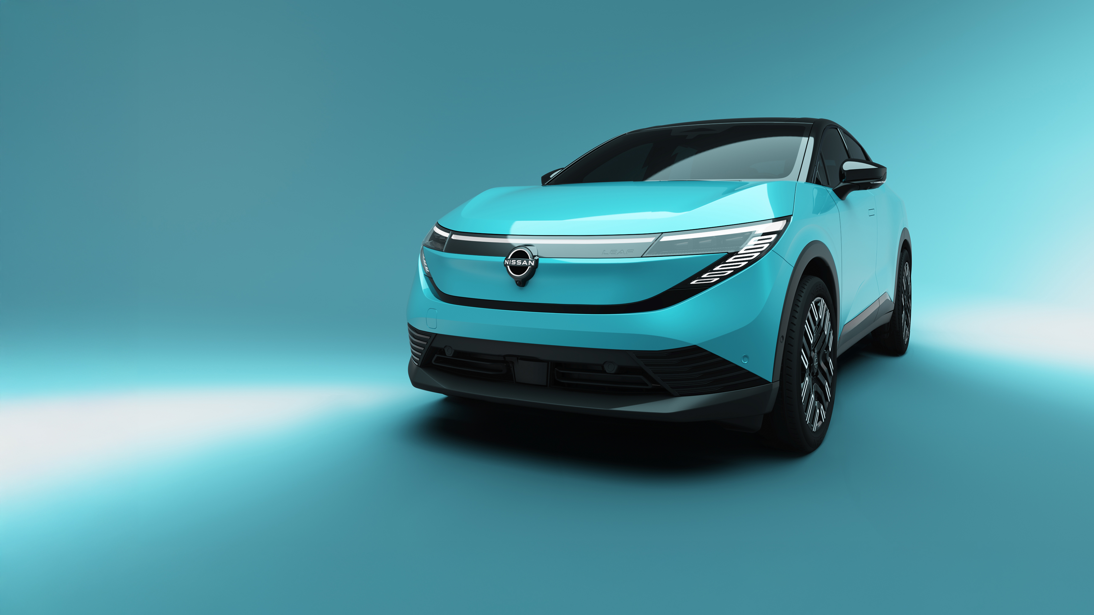 2025 Nissan Leaf all electric green vehicle